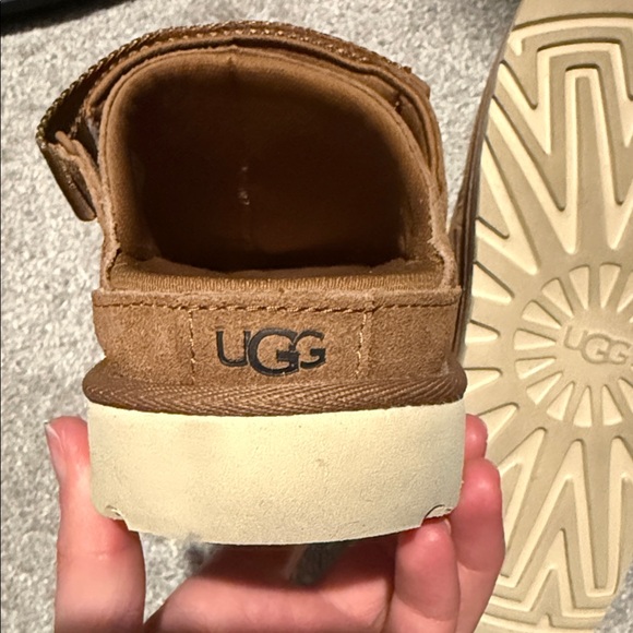 UGG Chestnut Suede Back-Strap Clogs - Picture 6 of 7